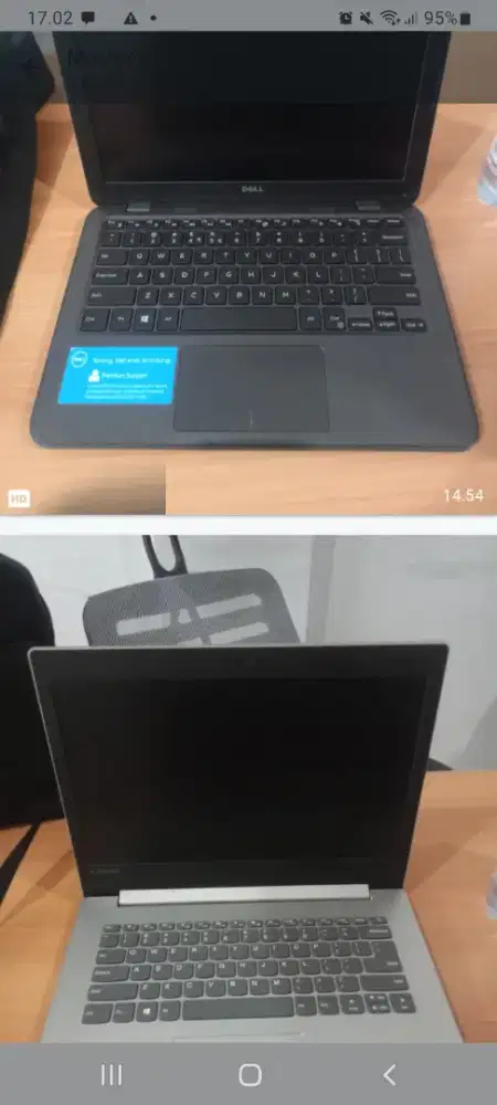Laptop dell dan lenovo