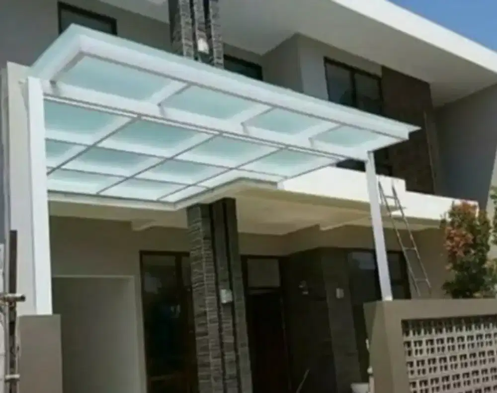 Kanopi atap kaca rangka besi holloh galpanis