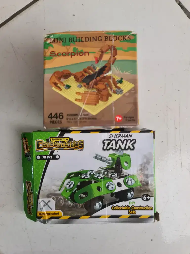 Building Blocks Scorpio 446 pcs dan mobil besi rakit 78pcs