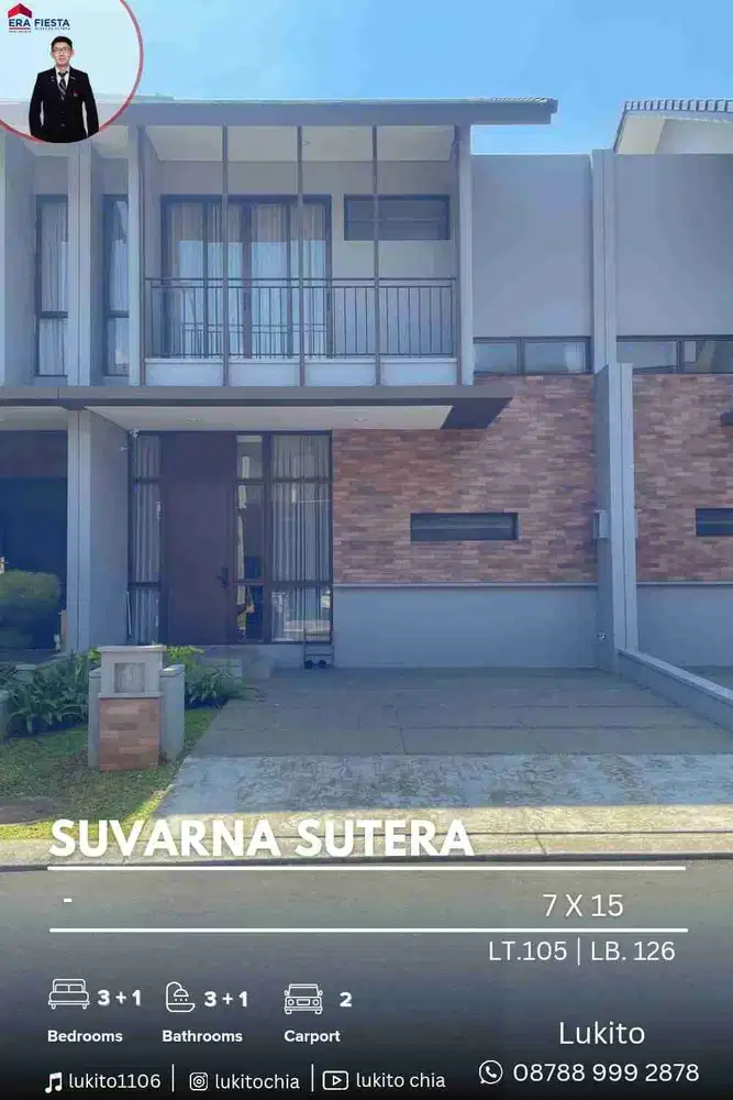 Dijual Cepat Rumah Baru Siap Huni di Suvarna Sutera