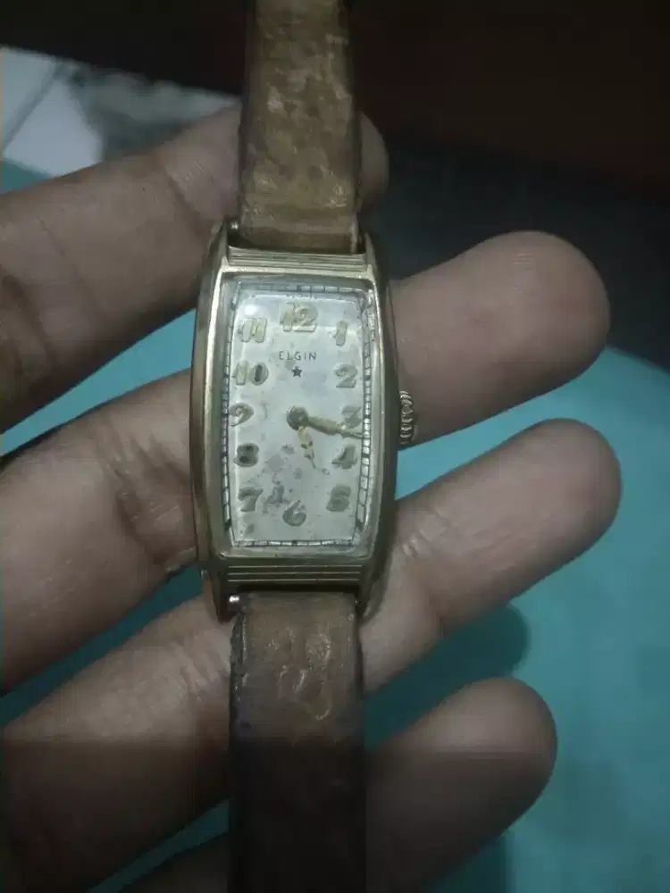 Jam tangan vintage elgin art Deco tank USA original