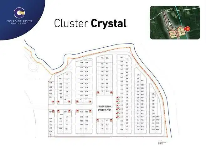 1964. Dijual Tanah Kavling GEM City cluster Crystal A, Manyar Gresik
