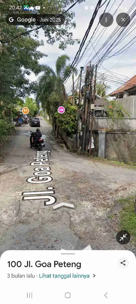 Buc tanah strategis 860m2 lebar 65mtr dekat pantai jimbaran jl6mtr