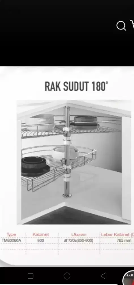 Jual kitchen set rak sudut Sidoarjo Surabaya