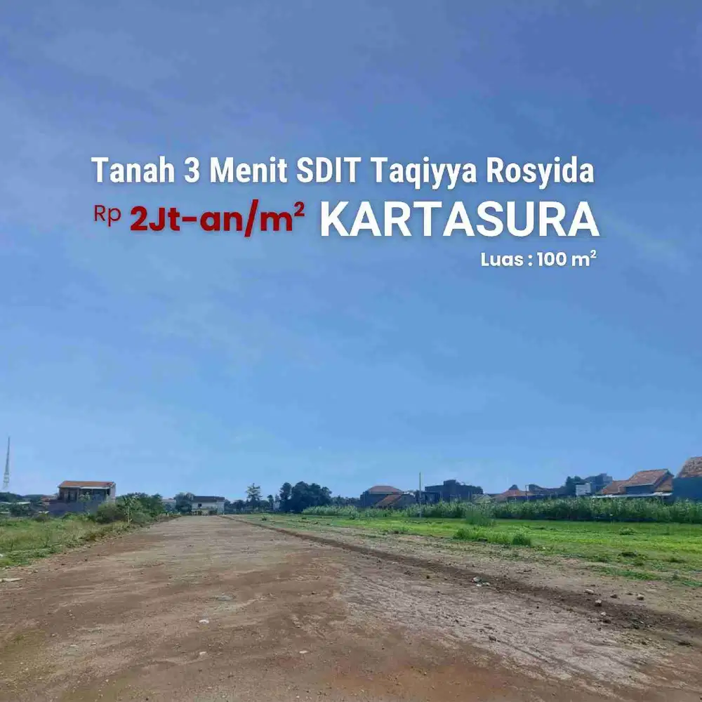 Tanah Murah Kartasura Solo, 2 Jt-an/m² Dekat Gavin Store, Luas 100 m²