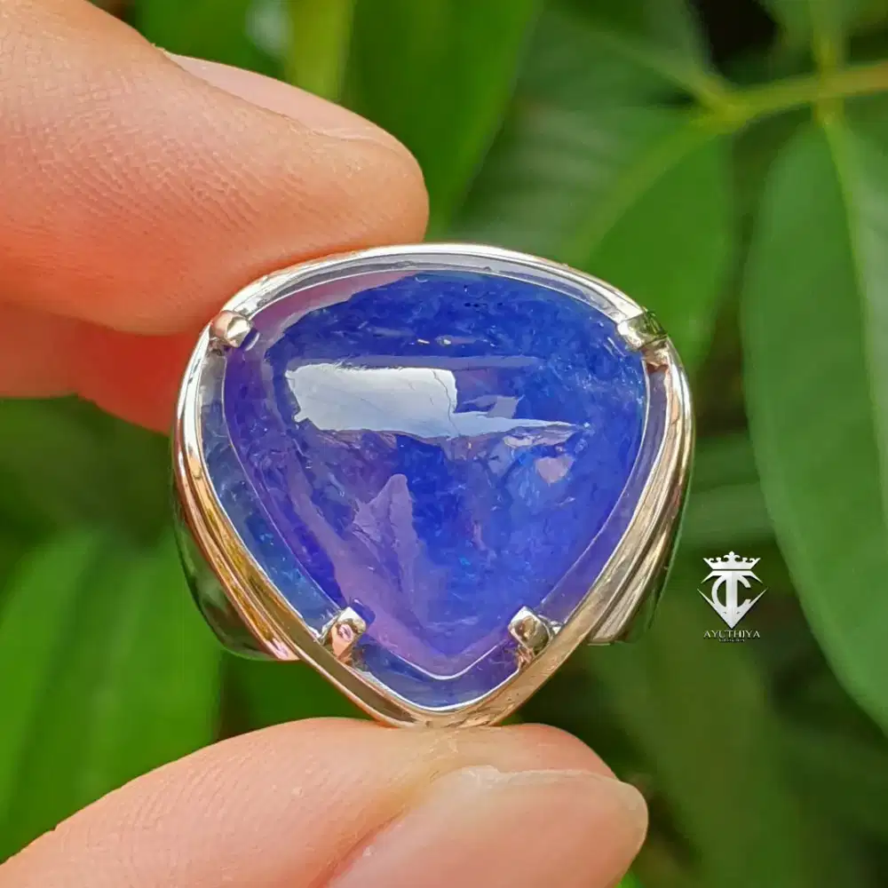 Batu Permata Natural Jumbo Tanzanite Tanzania 33.02 Ct GRI Lab Memo