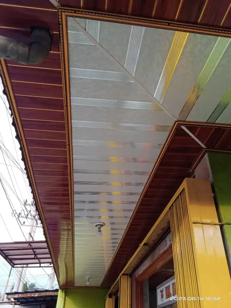Bahan Rangka Plapon PVC terpasang rapi