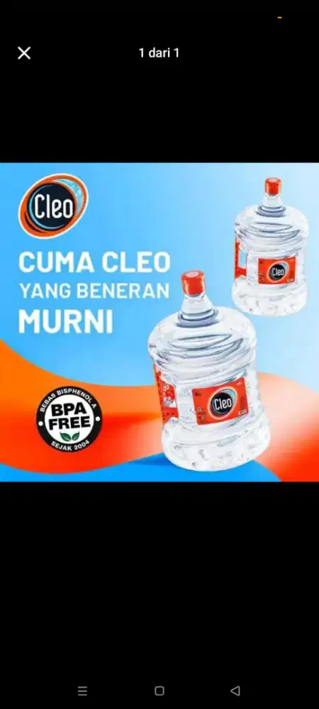 galon kosong cleo 19 liter