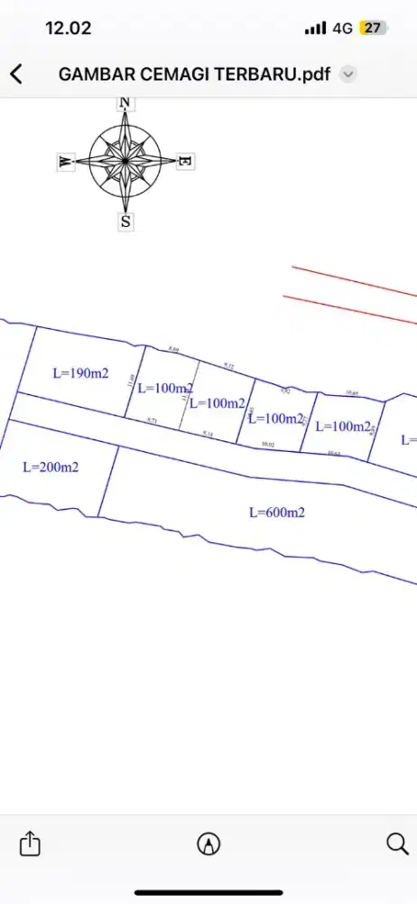 Dijual tanah untuk villa hanya 500 mtr dari pantai mengening.cemagi