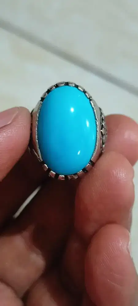 Pirus Persia Biru polos lawasan mewah