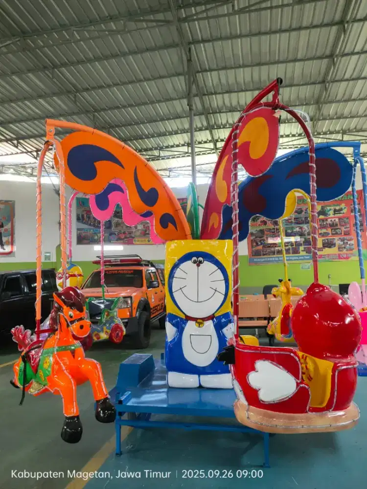 Ready stok odong odong komedi putar safari isi 6 gerbong fiber