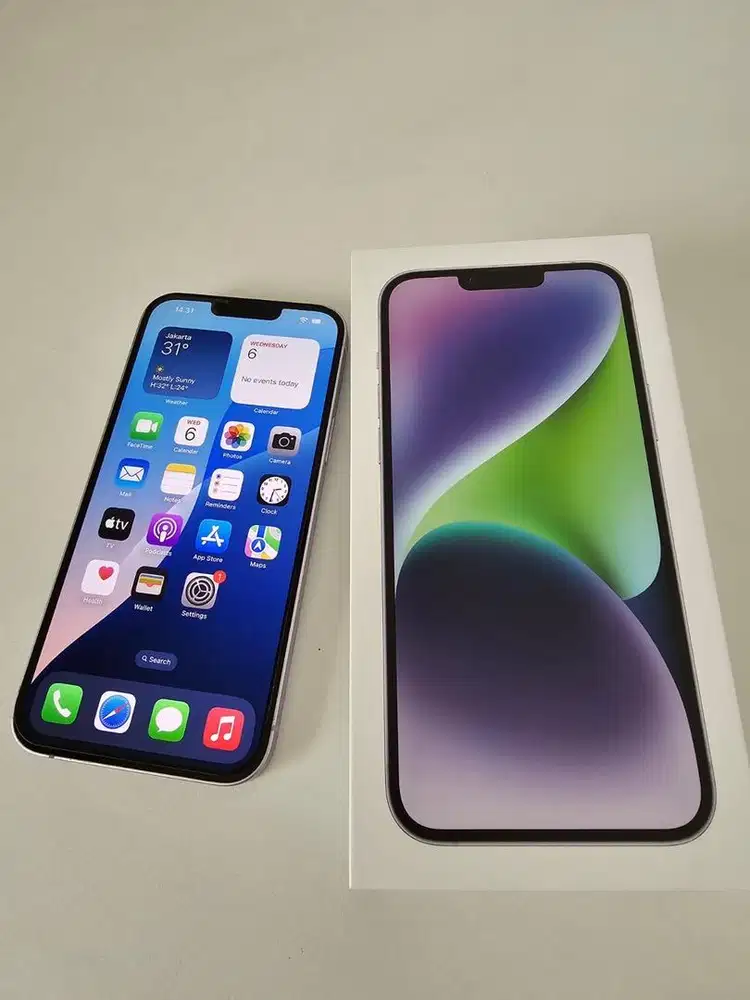 Iphone 14 plus Memory 256 warna Purple Memory 256 Gb Mulus