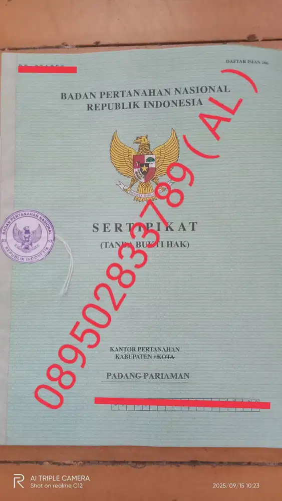 Tanah Luas 45.870 m² - Sebelah Perum Abi Singgalang ( Batas Kota )