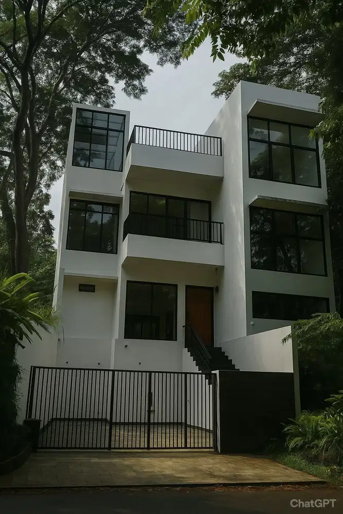 Rumah Aestetik Plus Rooftop di Cigadung Raya Barat Dago Bandung Utara Harga All In