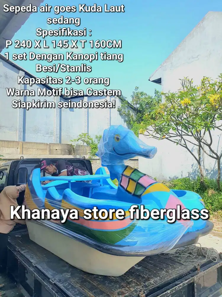 Siapkirim mainan wisata kuda laut biru baru/perahu goes air bebekkan/p