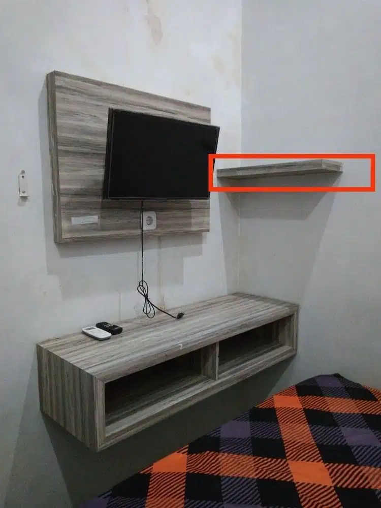 Dijual Rak Pendek Nempel Sudut Dinding - Ukuran 20 X 60 Cm