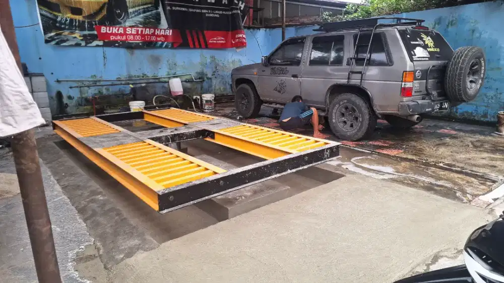 Meja hidrolik tipe H carwash cuci mobil