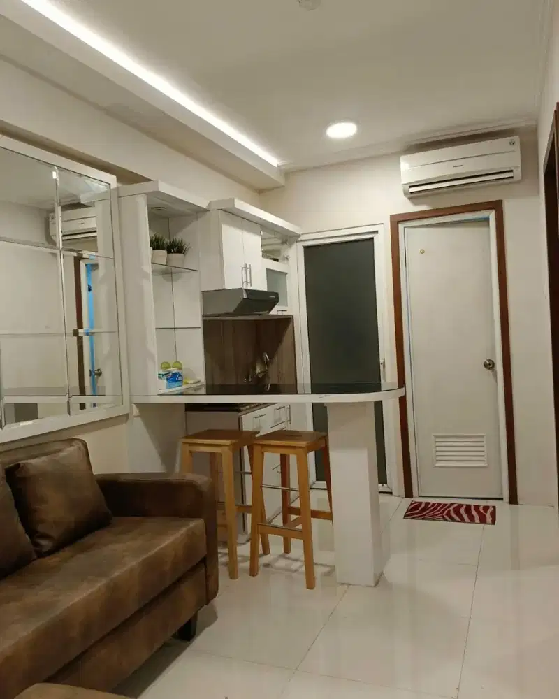 Green pramuka city apartment unit 2 BR tower pino full furnished murah