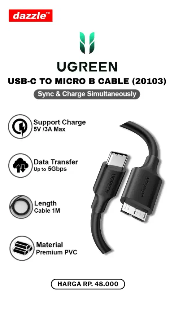 UGREEN TYPE-C TO MICRO B (20103)