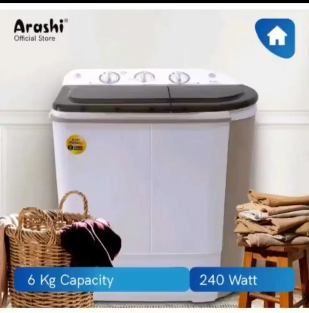 Mesin Cuci Arashi 2 tabung