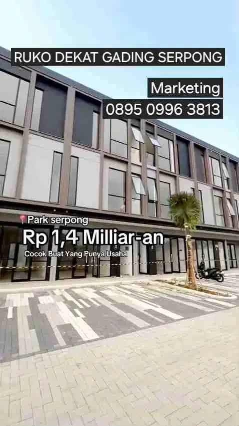 RUKO BARU 3 LANTAI DEKAT GADING SERPONG DI KAWASAN PERUMAHAN 400 HA