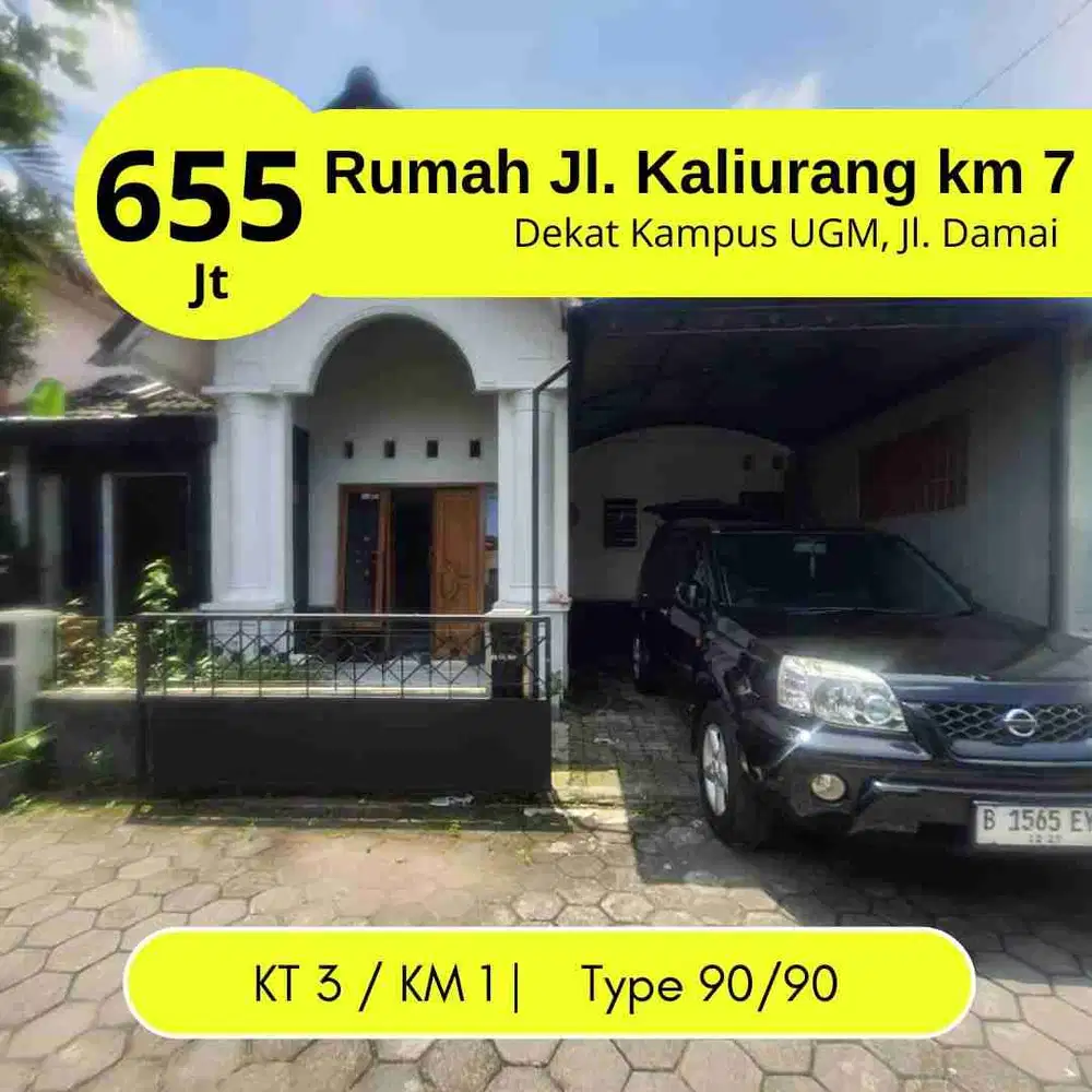 Jual BU Cepat Rumah Murah Jl.Damai Kaliurang 655jt SHM IMB ready