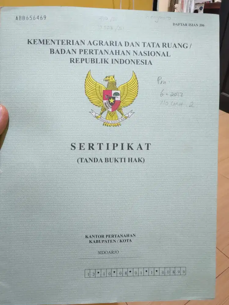 Di jual cepat shm  atas nama sendiri