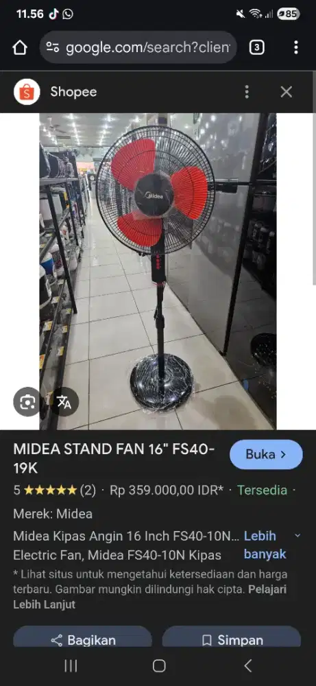 KIPAS ANGIN MIDEA FS40-19K (BARU)