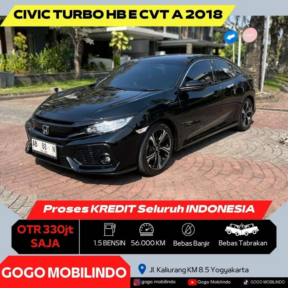 [Km56rb] Civic Turbo Hatchback E CVT Matic 2018 AB Tgn1 ANTIK