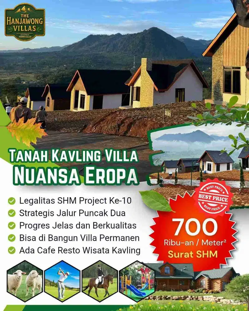 Harga Perdana! Kavling Villa The Hanjawong [Bogor]: SHM, View Terbaik