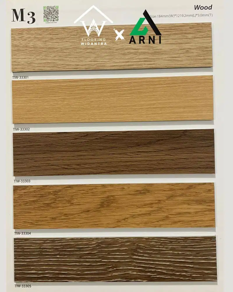 Lantai Vinyl Ms floor motif kayu tebal 2mm