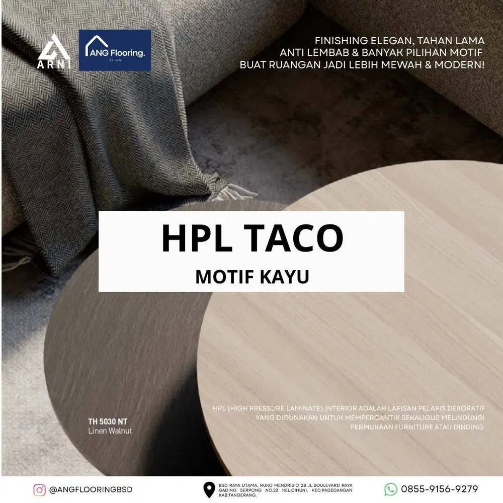 HPL Taco Motif Kayu (woodgrain) / Pelapis Meja & Furniture