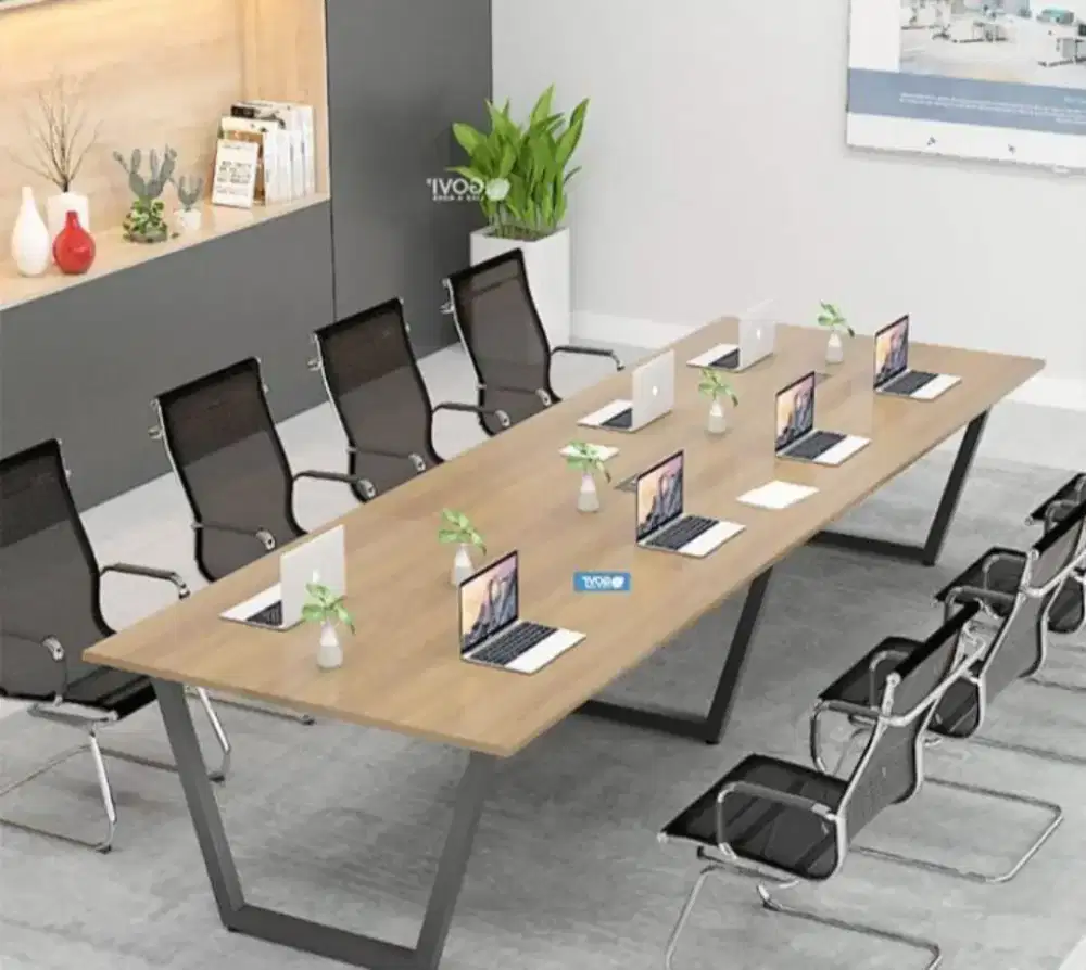 Meja Meeting FullSet Meja Rapat Custom Meja Kantor Meja Kerja Modern