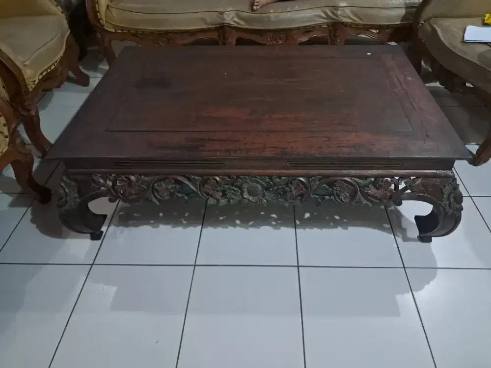 Meja ukiran jepara asli