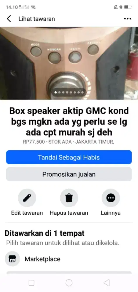 Box speaker aktip GMC kond bgs MLS mgkn ada yg tertarik se lg ada cpt