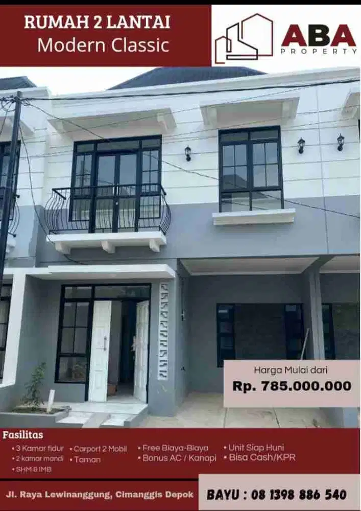 RUMAH READY SIAP HUNI BISA KPR DP 0℅ PINGGIR JALAN RAYA