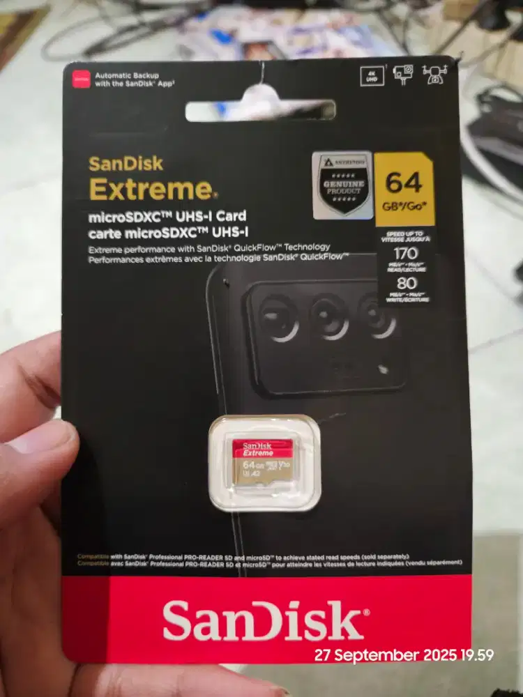 Micro sd sandisk extreme class 10 v30 64gb