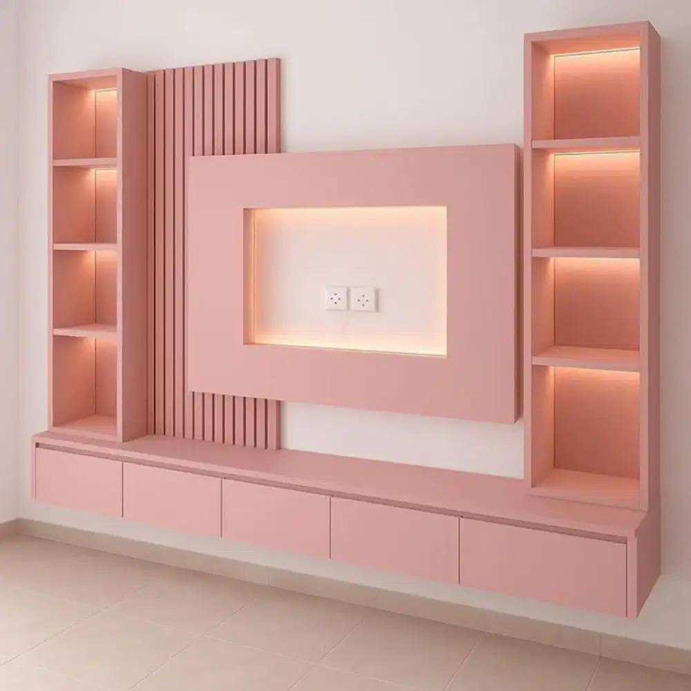 Backdrop TV Modern Minimalis [ Custom Made ]