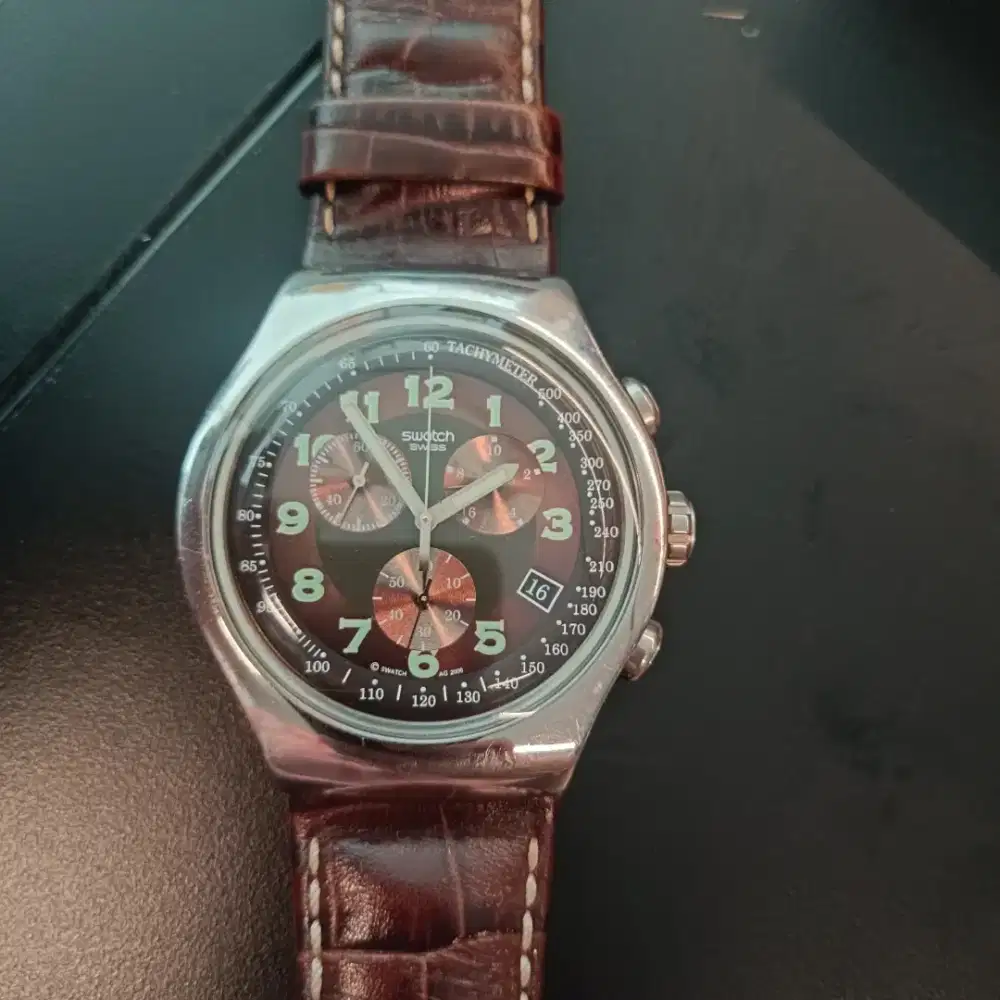 Jam tangan swatch Irony chrograph original