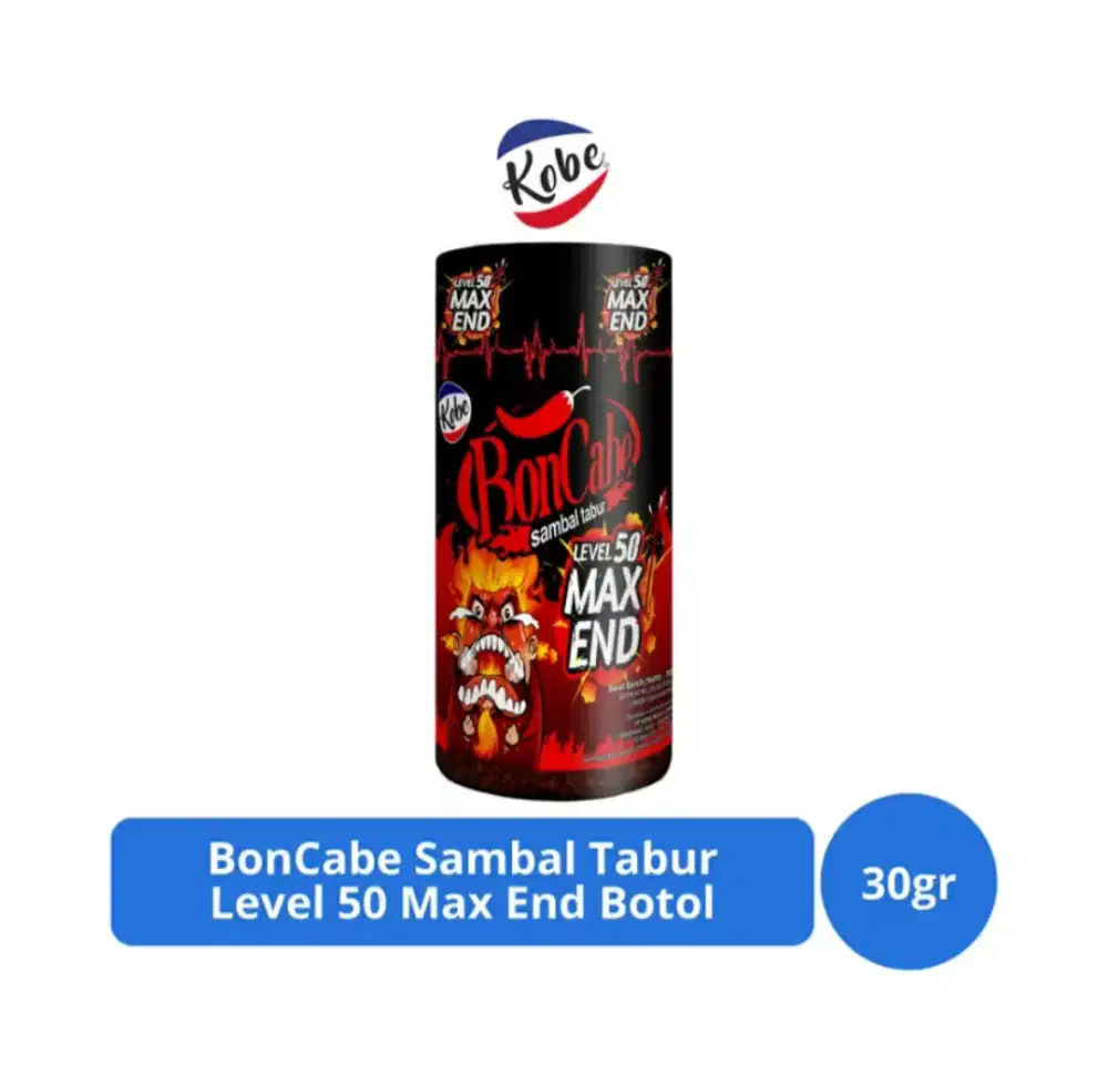Kobe BonCabe Sambal Tabur Level 50 Max End Botol 30gr