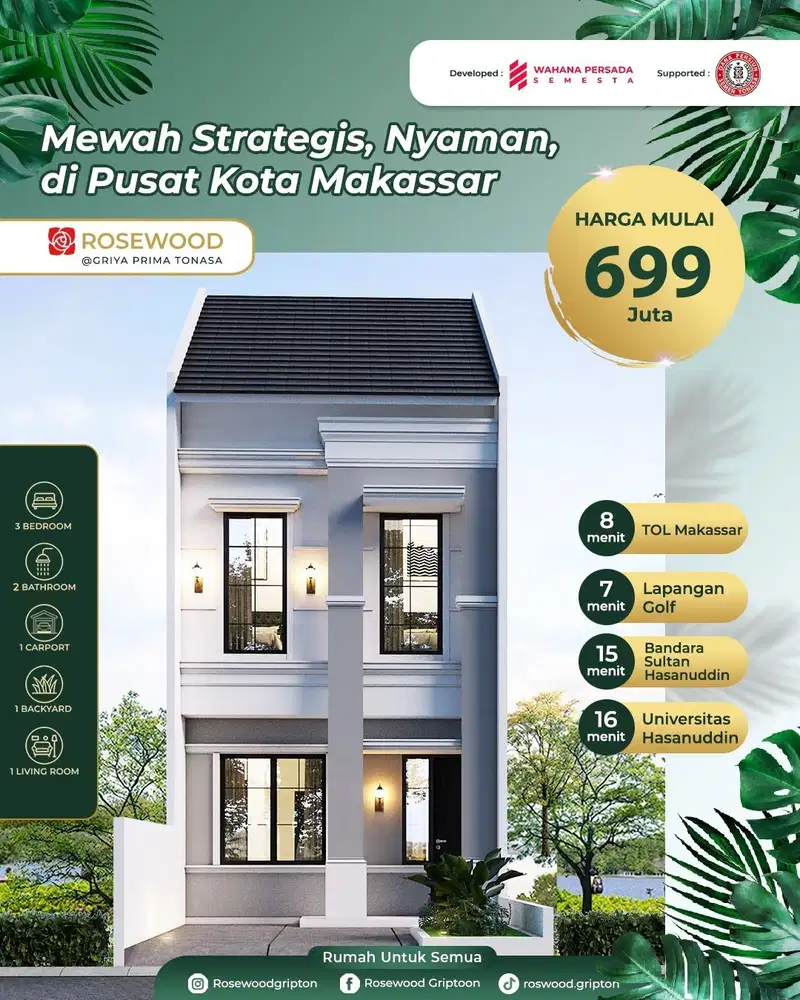 RUMAH 2 LANTAI SAMPING KANTOR POLDA SULSE