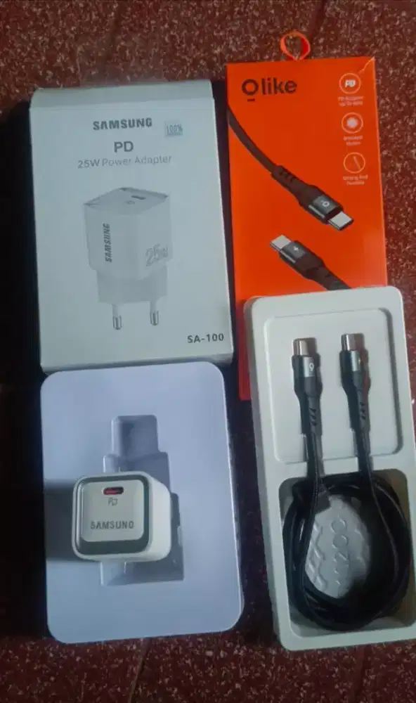 kabel data tipe c fast charging kepala colokan charger android depok