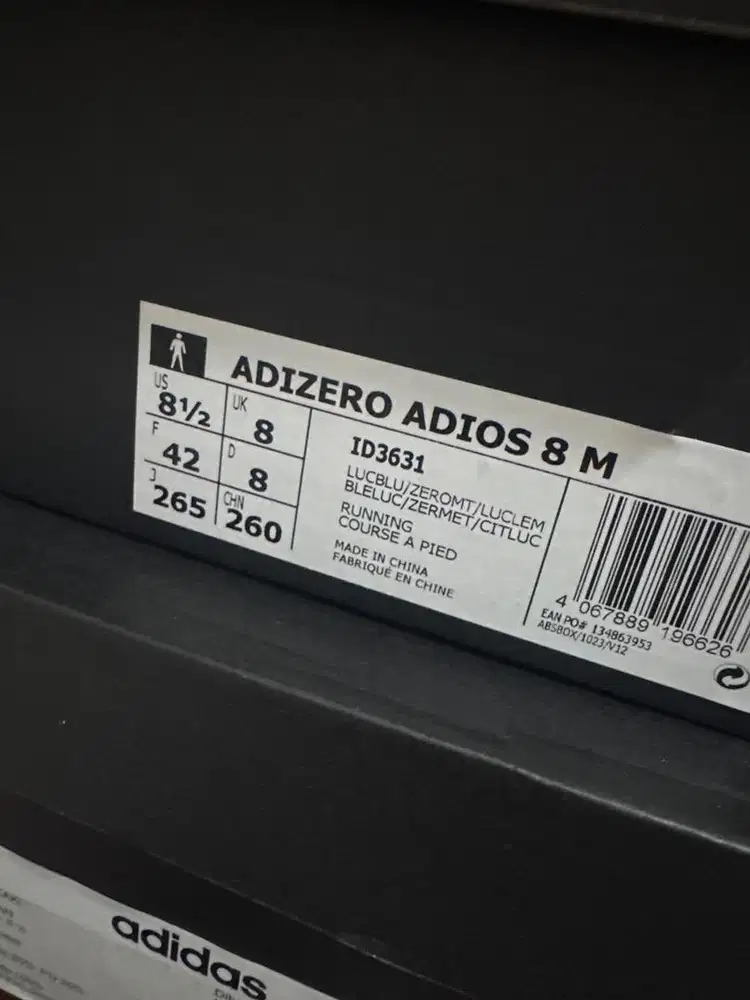 Jual rugi sepatu ori adidas lengkap semua dari nota pembelian