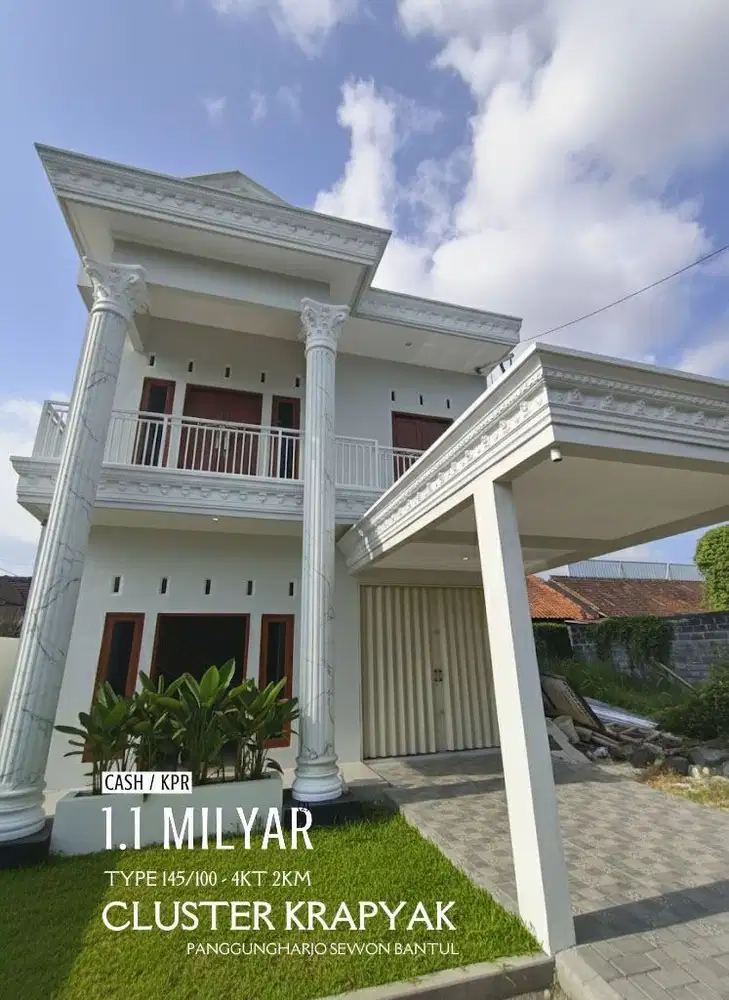 Rumah 2 Lantai Classic Modern Siap Huni Di Cluster Krapyak dekat pusat kota jogja