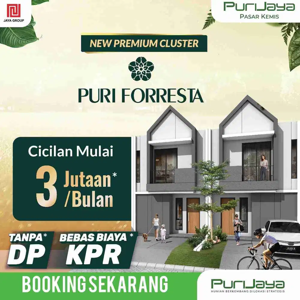 Rumah Promo Diskon Free PPN di kluster Foresta PURI JAYA Hanya Booking 3 Jt
