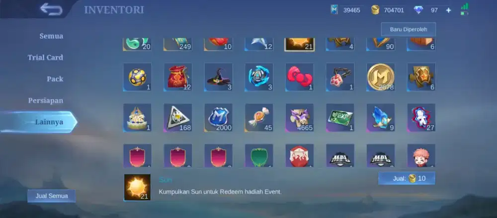 Mobile Legend ex All roll akun old