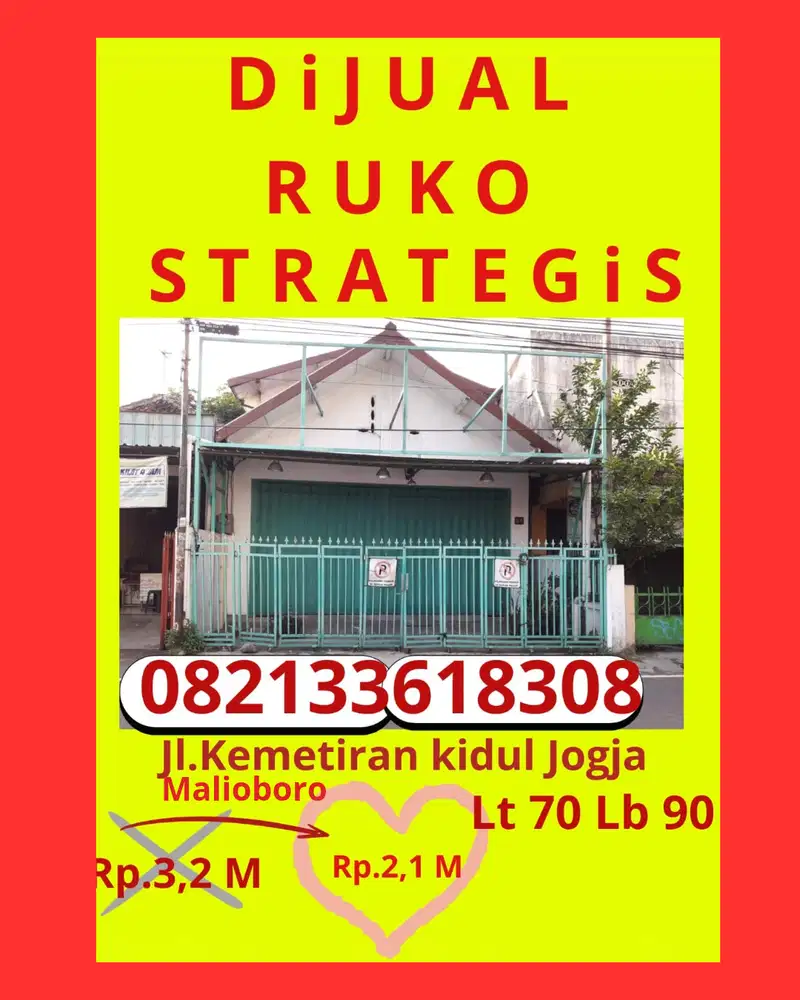 Dijual Ruko strategis di Malioboro Kemetiran Jogja
