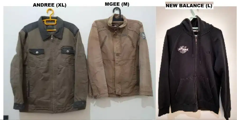 Jual Borongan Jaket Pria (Mgee , Andree , New Balance)