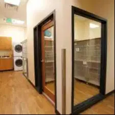 Pasang Kusen Aluminiun + Pintu kaca + Kaca  + Partisi/Plafon  Gypsum