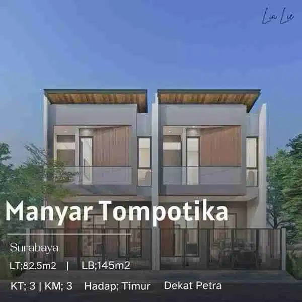 rumah 2lt baru di manyar tirtoasri manyar tirtoyoso surabaya dekat airlangga kampus A